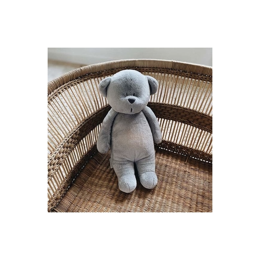 Moonie - Doudou ours avec mélodie et lumière argent