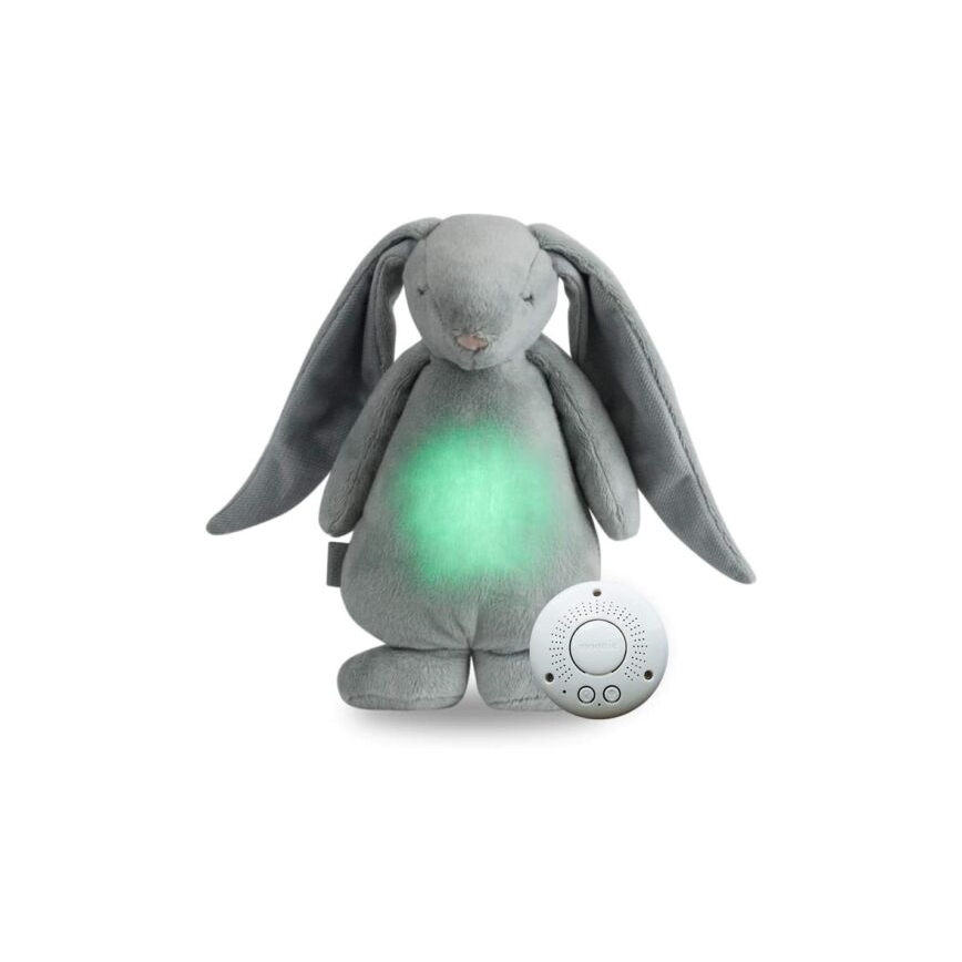 Moonie - Kuscheltier mit Melodie und Licht Häschen silbern
