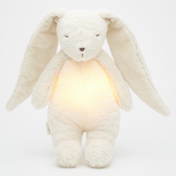 Moonie - Kuscheltier mit Melodie und Licht Hase 2.0 organic Polar
