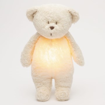 Moonie - Kuscheltier mit Melodie und Licht kleiner Bär 2.0 organic Polar
