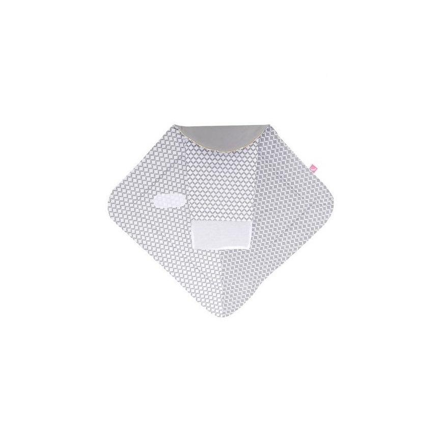 MOTHERHOOD - Coperta Swaddle con imbottitura cocco CLASSICS 75x75 cm grigia