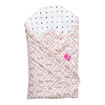 MOTHERHOOD - Coperta Swaddle con rinforzo in cocco CLASSICS 75x75 cm rosa