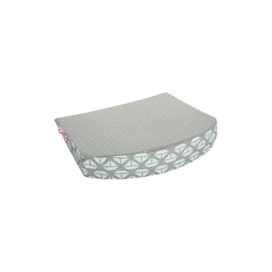 MOTHERHOOD - Cuscino a cuneo Menta Boats 30x30 cm, 0-6 m.