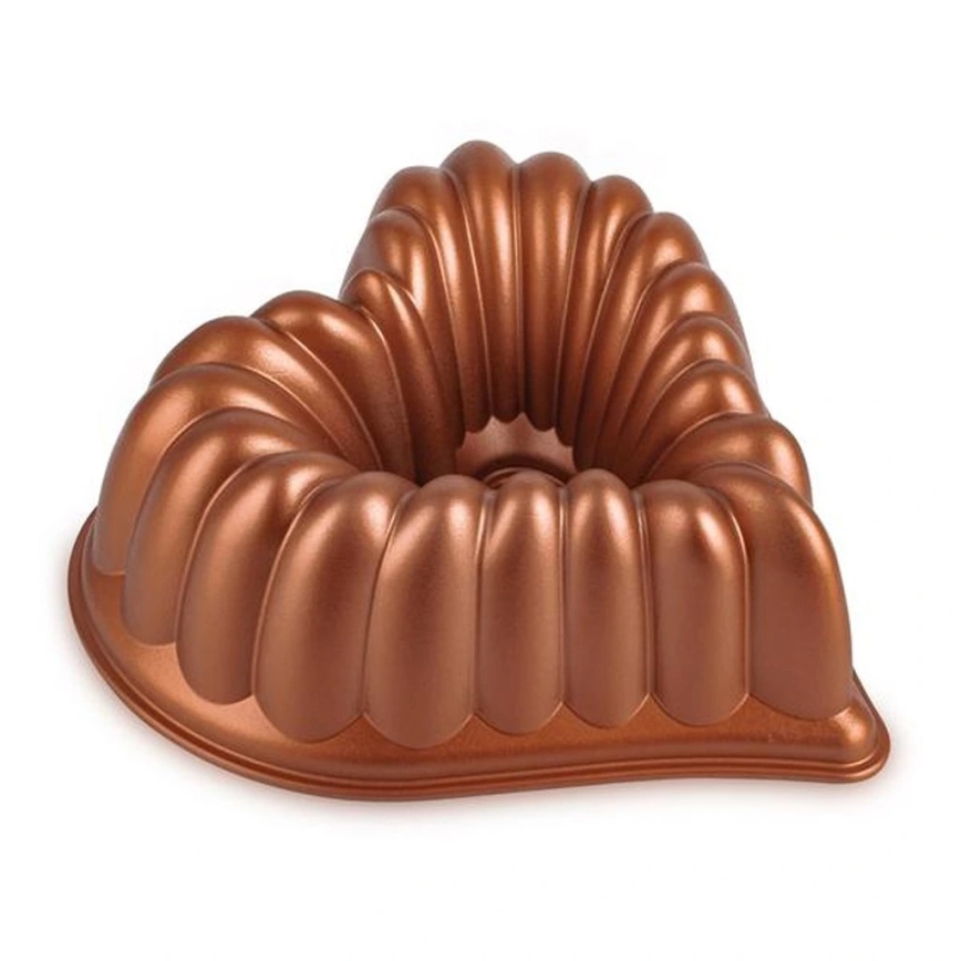 Moule à bundt KITCHISIMO en forme de cœur/cuivré