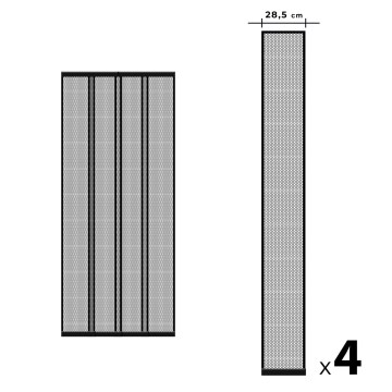 Moustiquaire de porte 100x220 cm noire