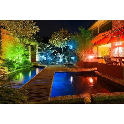 Müller-Licht - Dimmbarer LED-RGBW-Strahler für den Outdoor-Bereich LED/10W/230V IP65 + Fernbedienung