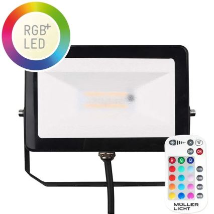 Müller-Licht - Proiettore LED RGBW dimmerabile per esterni LED/10W/230V IP65 + telecomando