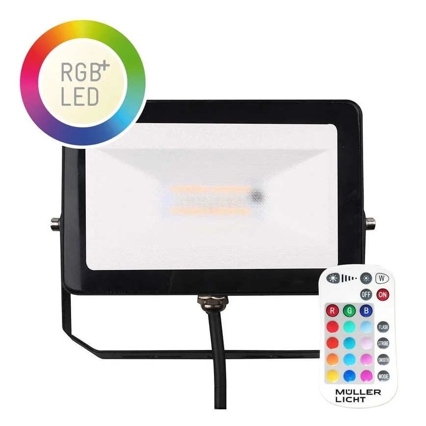 Müller-Licht - Proiettore LED RGBW dimmerabile per esterni LED/10W/230V IP65 + telecomando