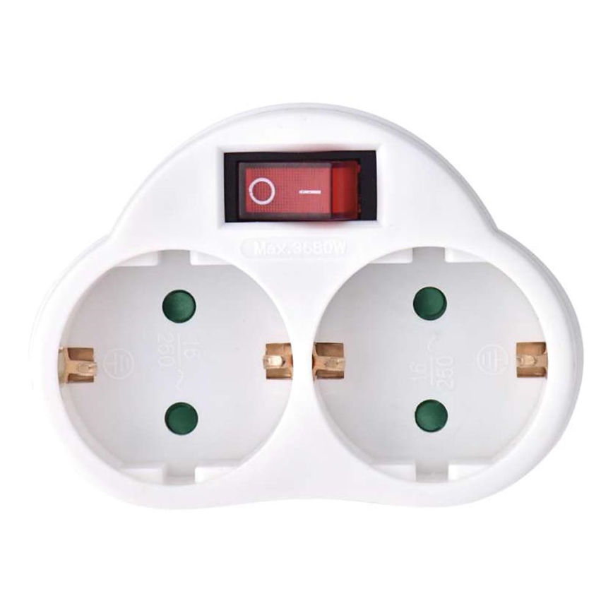 Multipresa con interruttore 2x16A/250V