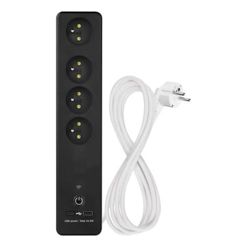 Multipresa intelligente con interruttore GoSmart 4 prese + 1x USB-A + 1x USB-C 2 m Wi-Fi Tuya