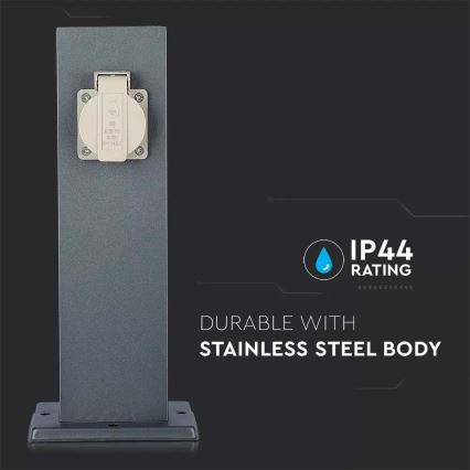 Multipresa verticale da esterno SCHUKO 2Z 230V IP44