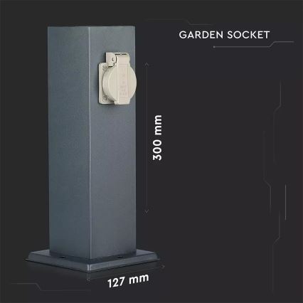 Multipresa verticale da esterno SCHUKO 2Z 230V IP44
