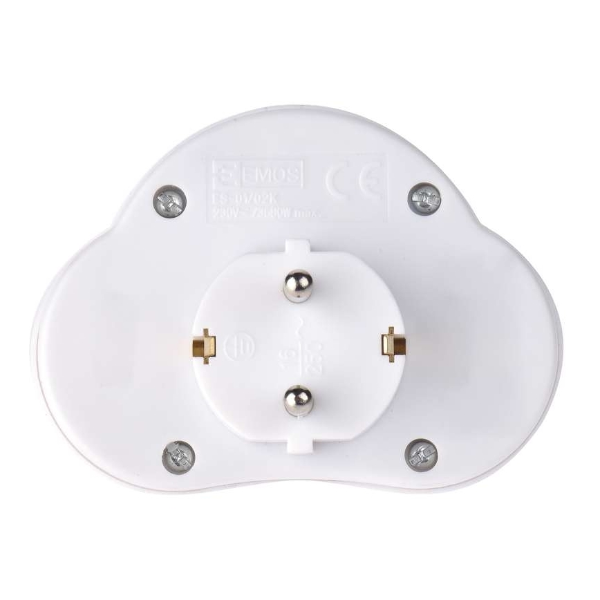 Multiprise avec interrupteur 2x16A/250V