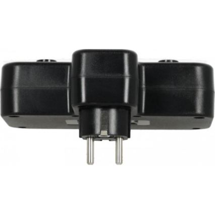 Multiprise avec interrupteur et éclairage LED LINEA PRO 2Z + 3xUSB A/C SCHUKO 4000K noire