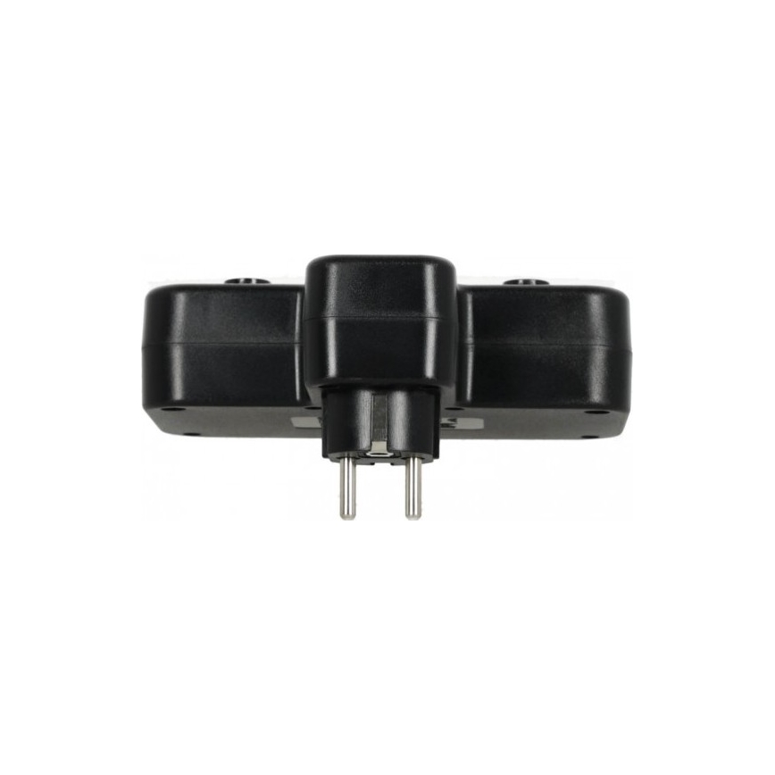 Multiprise avec interrupteur et éclairage LED LINEA PRO 2Z + 3xUSB A/C SCHUKO 4000K noire