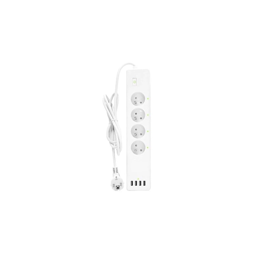 Multiprise avec interrupteur SMART 1,8 m 4Z + 4xUSB Wi-Fi Tuya