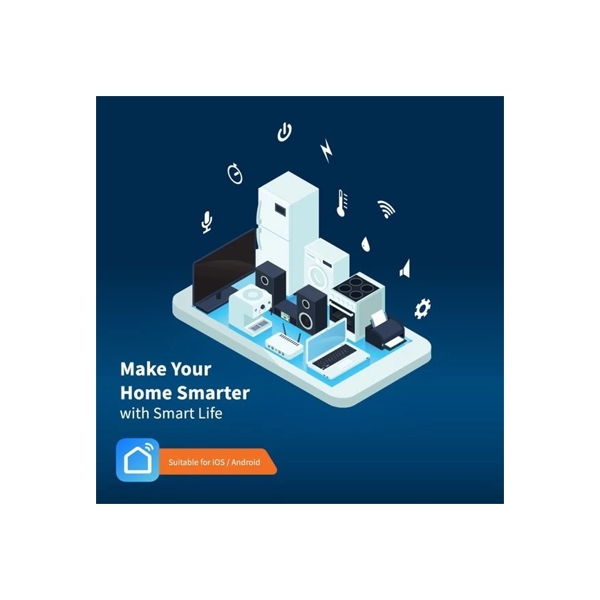 Multiprise avec interrupteur SMART 1,8 m 4Z + 4xUSB Wi-Fi Tuya