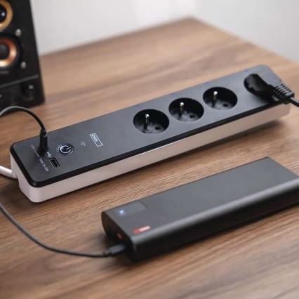 Multiprise intelligente avec interrupteur GoSmart 4 prises + 1x USB-A + 1x USB-C 2 m Wi-Fi Tuya