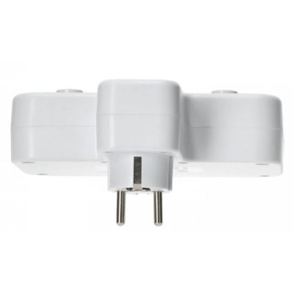 Multiprise avec interrupteur et éclairage LED LINEA PRO 2 prises SCHUKO + 3x USB A/C 4000K blanche