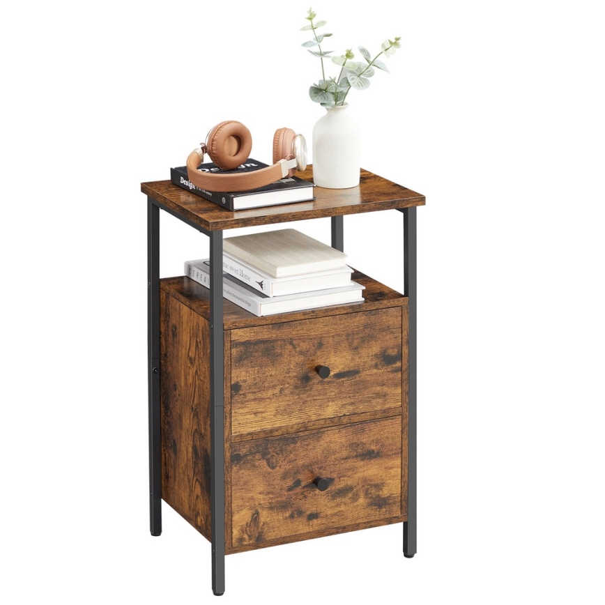 Nachttisch ARIN Braun/Schwarz