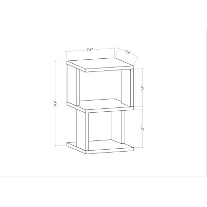 Nachttisch CARTER 49,4x29,6 cm weiß