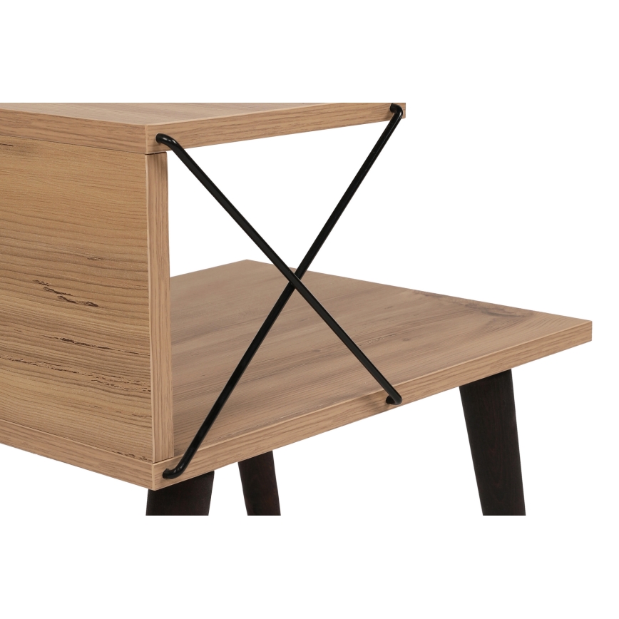 Nachttisch CROSS 55x50 cm braun