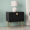 Nachttisch DORSET 50x50 cm schwarz/golden