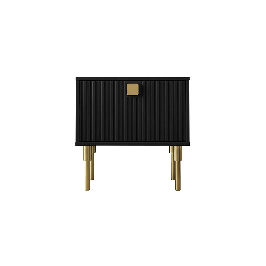 Nachttisch DORSET 50x50 cm schwarz/golden