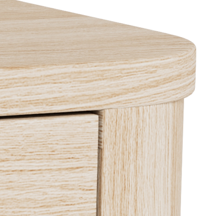 Nachttisch MADERA 46 x 30 cm Weiß-Eiche