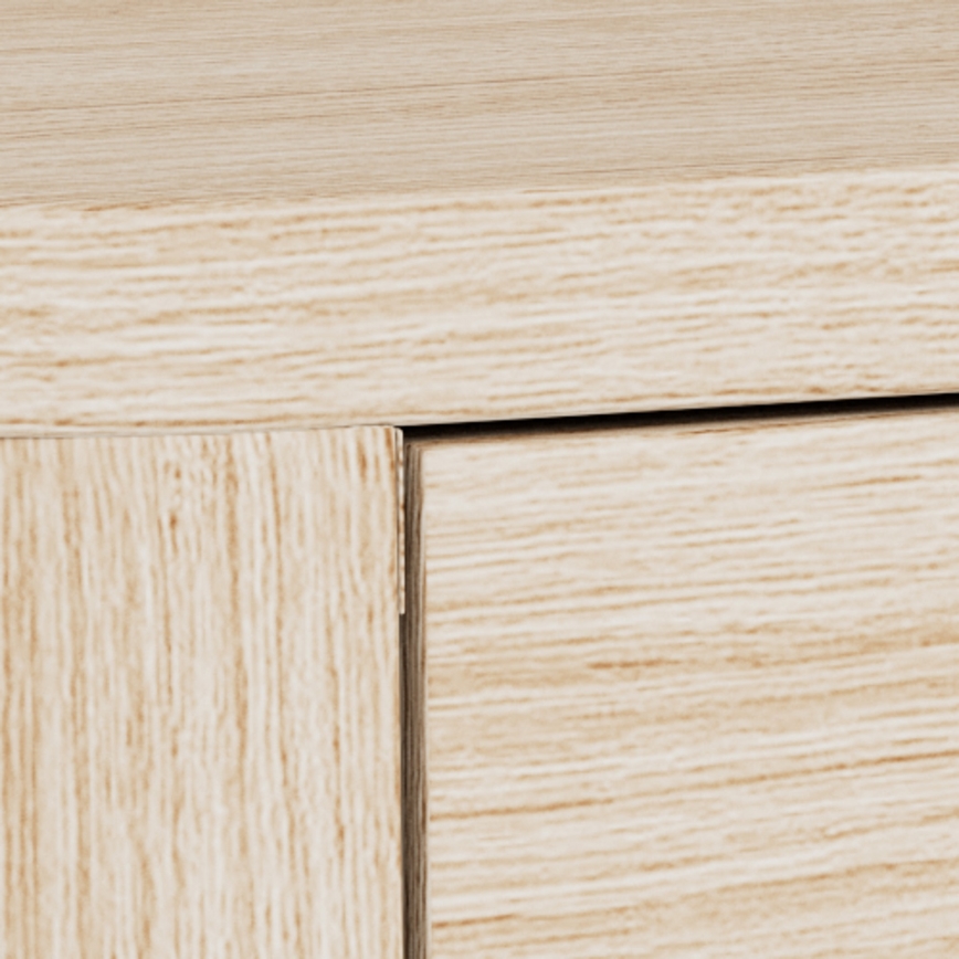 Nachttisch MADERA 46 x 30 cm Weiß-Eiche