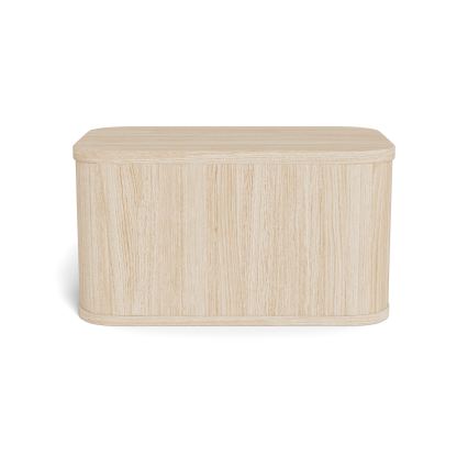 Nachttisch MADERA 46 x 30 cm Weiß-Eiche