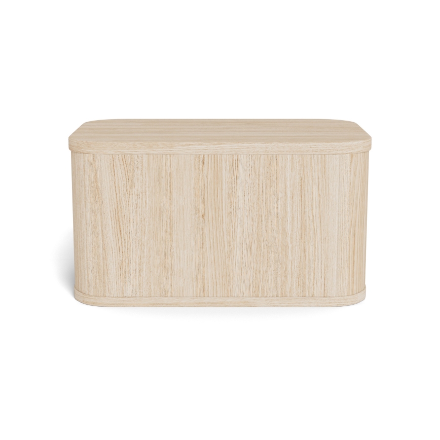 Nachttisch MADERA 46 x 30 cm Weiß-Eiche