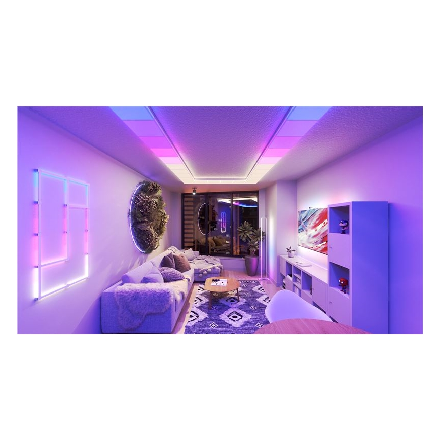 Nanoleaf - SET 3x dimmbare RGBW-LED-Deckenleuchten SKYLIGHT (1×18W/230V + 2×16W/230V) 2700–6500K Wi‑Fi