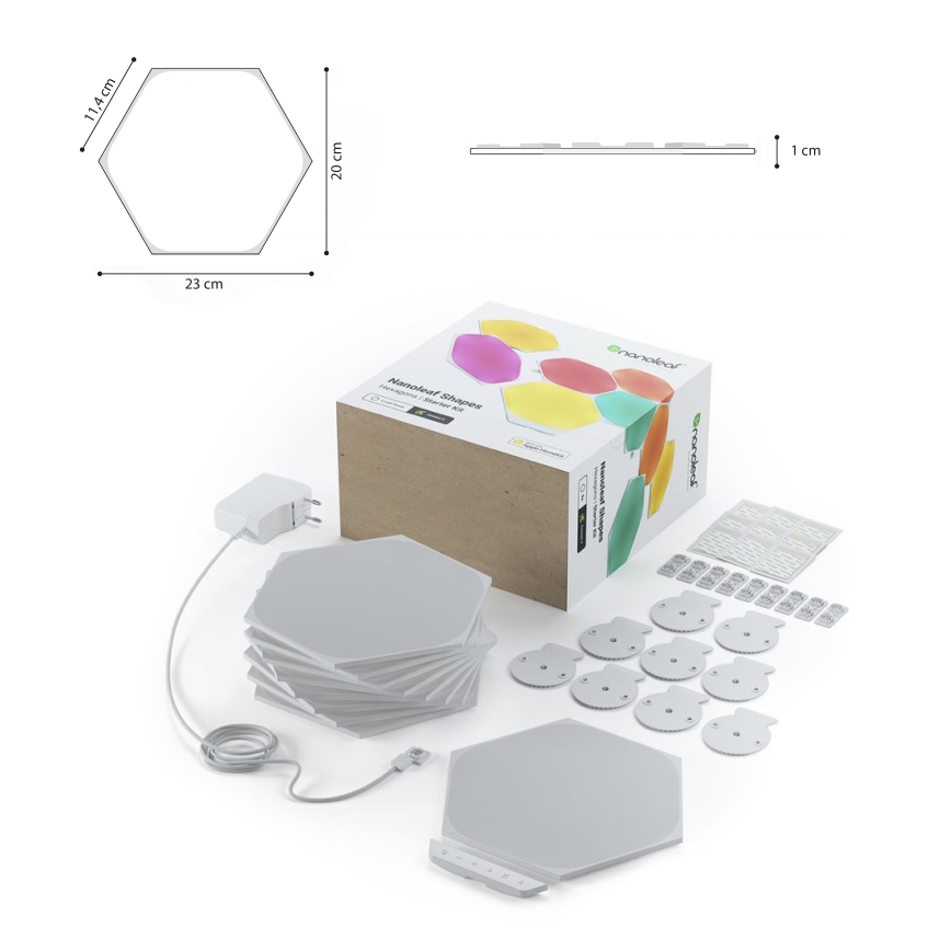 Nanoleaf - SET 9x LED RGB Pannello dimmerabile SHAPES HEXAGON LED/2W/230V 1200-6500K Wi-Fi