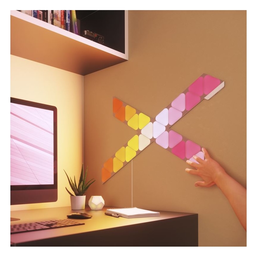 Nanoleaf - PACK 10x Panneau à intensité variable LED RGB TRIANGLES LED/0,5W/230V Wi-Fi