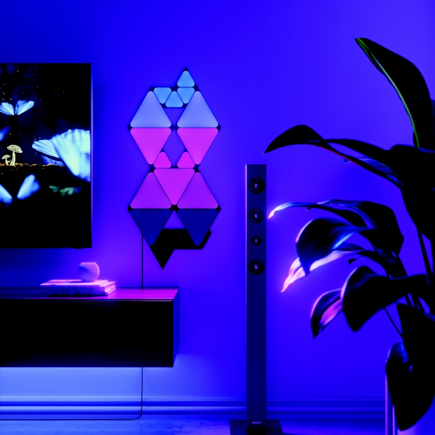 Nanoleaf - Extension LOT 10x LED RGBW Panneau à intensité variable MINI TRIANGLES LED/0,54W/230V 1200-6500K Wi-Fi