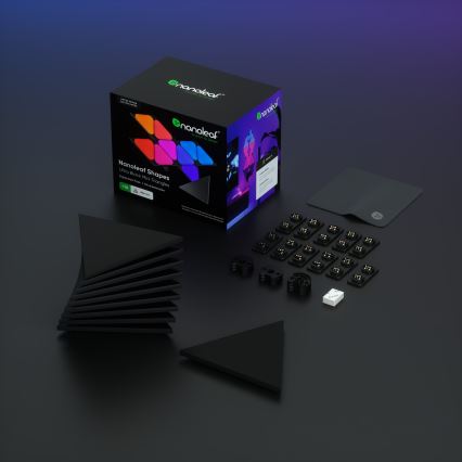 Nanoleaf - Extension LOT 10x LED RGBW Panneau à intensité variable MINI TRIANGLES LED/0,54W/230V 1200-6500K Wi-Fi