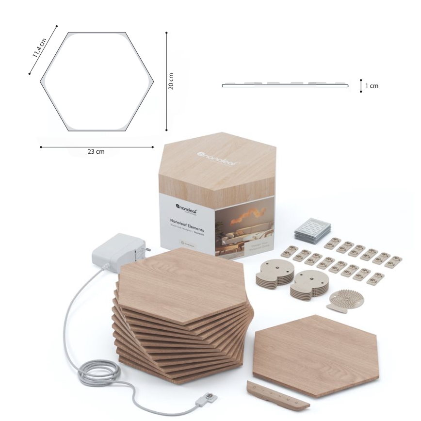 Nanoleaf - SET 13x Pannello LED dimmerabile HEXAGONS LED/2W/230V Wi-Fi