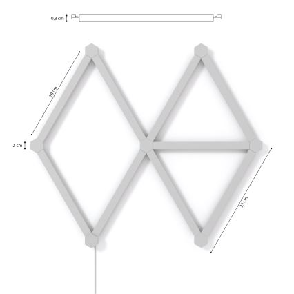 Nanoleaf - SET 9x Dimmbare LED-RGBW-Leiste LINES LED/2W/230V 1200-6000K Wi-Fi