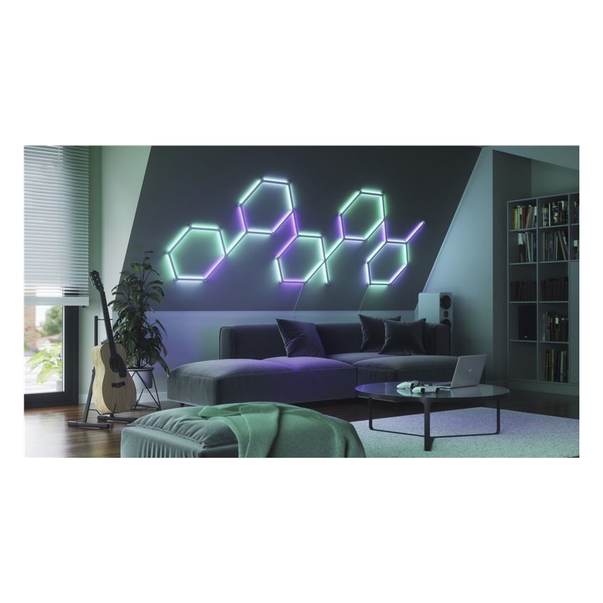 Nanoleaf - SET 9x LED RGBW Dimmerabile rotaia LINES LED/2W/230V 1200-6000K Wi-Fi