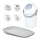 Nattou - Cestino per pannolini e fasciatoio SOFTY 50x70 cm bianco/grigio