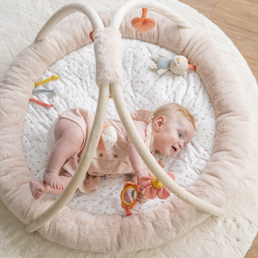 Nattou - Coperta per bambini per giocare con il trapezio MILA, ZOE & LANA beige