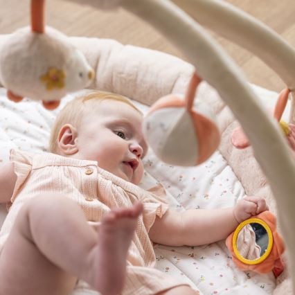 Nattou - Coperta per bambini per giocare con il trapezio MILA, ZOE & LANA beige