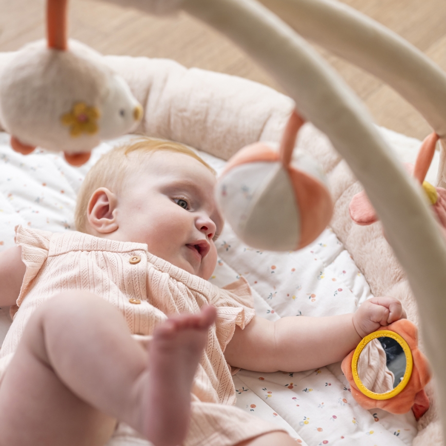 Nattou - Coperta per bambini per giocare con il trapezio MILA, ZOE & LANA beige