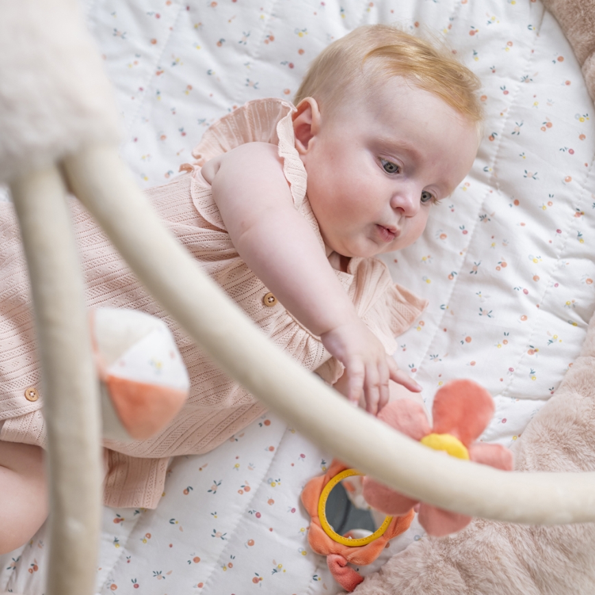 Nattou - Coperta per bambini per giocare con il trapezio MILA, ZOE & LANA beige