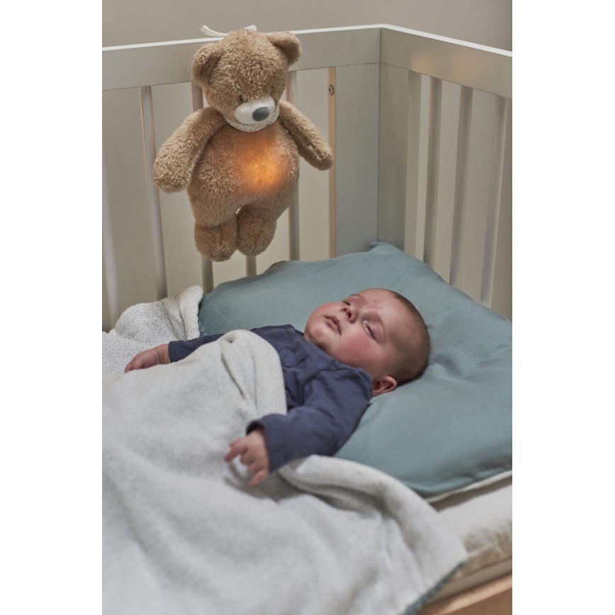 Nattou - Doudou avec mélodie et lumière SLEEPY BEAR 4en1 marron