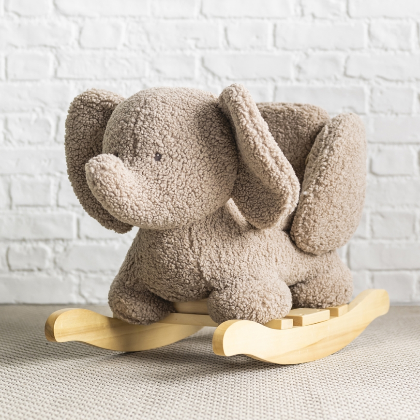Nattou - Giocattolo a dondolo TEDDY elefante marrone