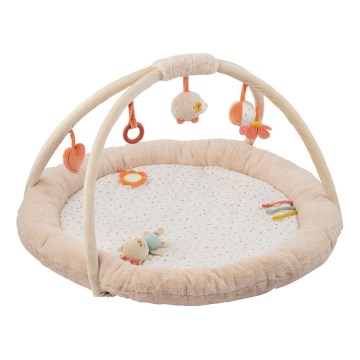 Nattou - Kinderdecke zum Spielen mit Trapez MILA, ZOE & LANA beige