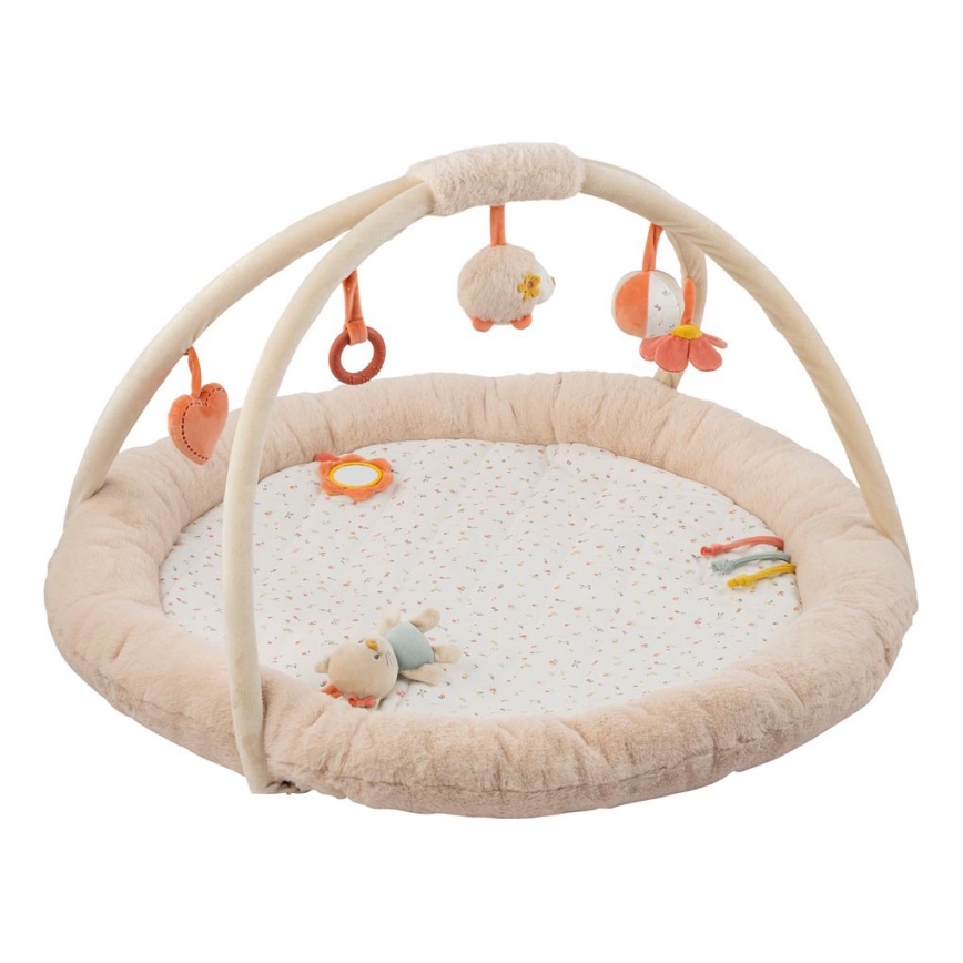Nattou - Kinderdecke zum Spielen mit Trapez MILA, ZOE & LANA beige