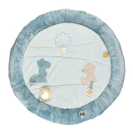 Nattou - Kinderdecke zum Spielen mit Trapez ROMEO, JULES & SALLY blau